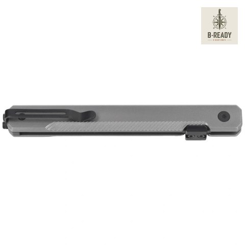 Nóż składany Kubey Prism Silver Grey Titanium, Black PVD 14C28N by Yuze Zhong (KB243B) Kubey Knife