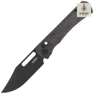 Nóż składany Kubey TBO Black Micarta, Blackwashed 14C28N by Johan Jordaan (KU396D) Kubey Knife