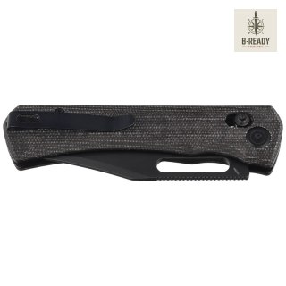 Nóż składany Kubey TBO Black Micarta, Blackwashed 14C28N by Johan Jordaan (KU396D) Kubey Knife