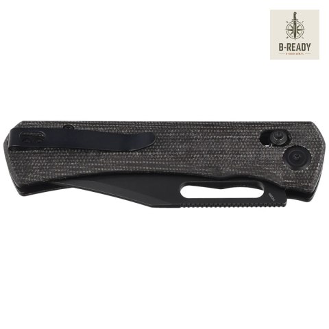 Nóż składany Kubey TBO Black Micarta, Blackwashed 14C28N by Johan Jordaan (KU396D) Kubey Knife