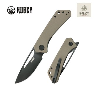 Nóż składany Kubey Thalia Tan G10, Blackwashed 14C28N (KU331U) Kubey Knife