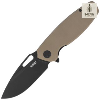 Nóż składany Kubey Tityus Tan G10, Blackwashed 14C28N (KU322U) Kubey Knife