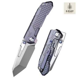 Nóż składany Remette RT-Cool Leopard Grilled Blue Titanium, Pearlescent M390 (RTKS-L) Remette Knife