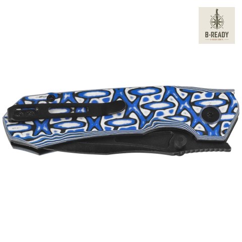 Nóż składany Remette RT-Rhino Blue/White G10, Black Stonewashed D2 (RNGD262) Remette Knife