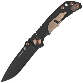Nóż składany Spartan Blades Harsey Folder ''Gold Helmet'' Titanium, Black PVD MagnaCut Spartan Blades