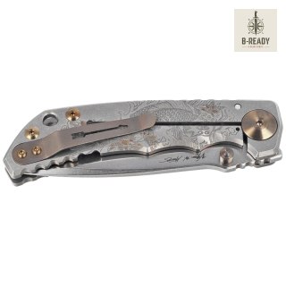 Nóż składany Spartan Blades Harsey Folder ''Koi Fish'' Titanium, Stonewashed MagnaCut Spartan Blades