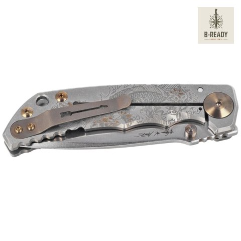 Nóż składany Spartan Blades Harsey Folder ''Koi Fish'' Titanium, Stonewashed MagnaCut Spartan Blades