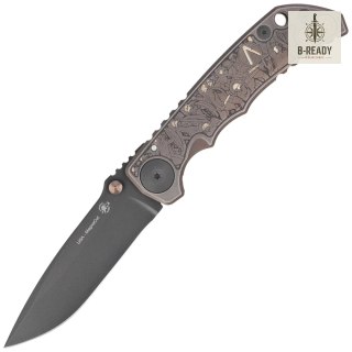 Nóż składany Spartan Blades Harsey Folder ''Spartan Battle'' Titanium, Black PVD MagnaCut Spartan Blades