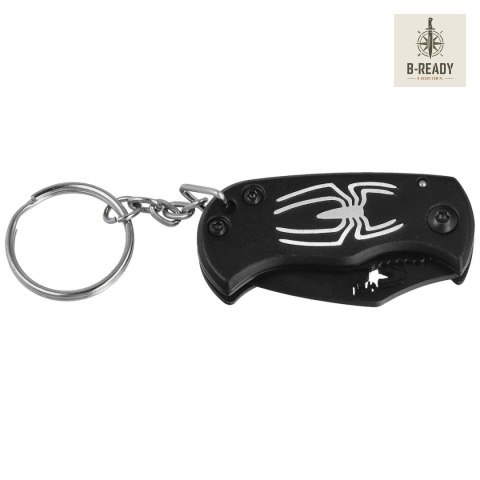 Nóż składany brelok Third Decor Habitat Spider Black Aluminium, Black 420 (N201A) Decor Habitat