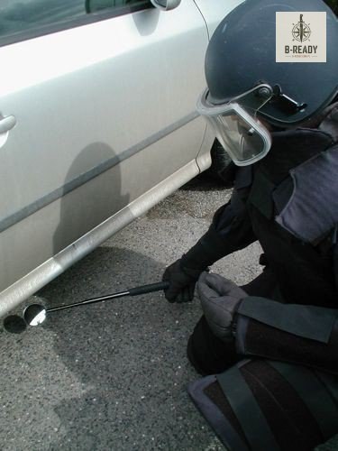 Lusterko taktyczne ESP Ø 92mm do pałki teleskopowej Bonowi, etui (BMO-03-18 / BMH-03) ESP - Euro Security Products