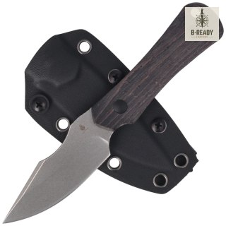 Nóż Kizer Bone Black Stabilized Wood, Stonewashed AEB-L by Maverick Customs (1122A4) Kizer Cutlery