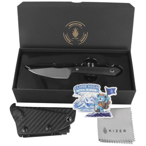 Nóż Kizer Mini Harpoon Carbon Fiber, Satin M390 by Maverick Customs (1040S8) Kizer Cutlery