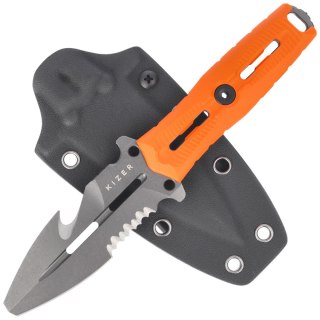 Nóż ratowniczy Kizer Norcross Orange G10, Gray Stonewashed Nitro-V by L.F (ZX-FB01A6) Kizer Cutlery