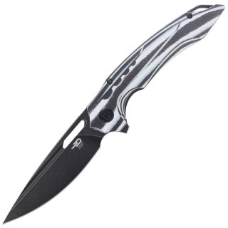 Nóż składany Bestech Ornetta Carbon Fiber / White G10, Black Stonewash N690 by Kombou (BL02D) Bestech Knives