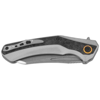 Nóż składany Kizer Draca Gray Aluminium / Black-Green Carbon Fiber, Stonewashed S45VN by Mikey Carlson (Ki4751A1) Kizer Cutlery