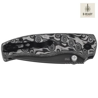 Nóż składany Kizer Glaux Black Vortex Micarta, Gray Stonewashed PVD 14C28N (V3801A2) Kizer Cutlery