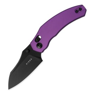 Nóż składany Kizer Mini Bulldog Purple-Blue Crystallized Titanium, Matte DLC Ultra S45VN by O.SHO (Ki3672SA1) Kizer Cutlery