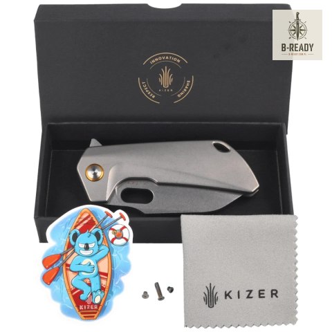 Nóż składany Kizer Takahe Gray Titanium, Stonewashed S35VN by Ben Taubert (Ki3701A1) Kizer Cutlery
