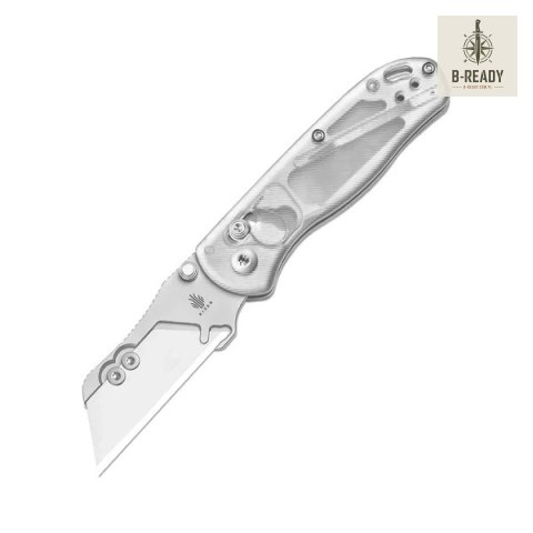Nóż składany Kizer Uti Bear 1 White Acrylic, Bead Blasted SK5 / 50Cr15MoV by Azo (V3619JA5) Kizer Cutlery