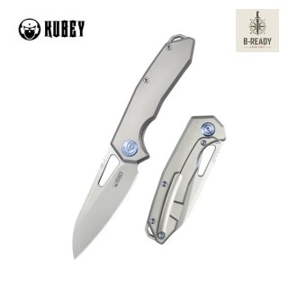 Nóż składany Kubey Vagrant Gray Titanium, Beadblasted CPM S35VN by Maksim Tkachuk (KB284F) Kubey Knife
