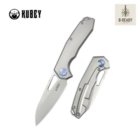 Nóż składany Kubey Vagrant Gray Titanium, Beadblasted CPM S35VN by Maksim Tkachuk (KB284F) Kubey Knife