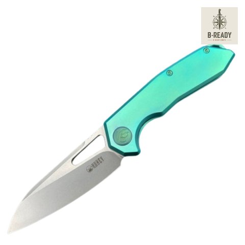 Nóż składany Kubey Vagrant Green Titanium, Beadblasted CPM S35V by Maksim Tkachuk (KB284C) Kubey Knife