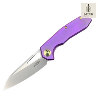 Nóż składany Kubey Vagrant Purple Titanium, Beadblasted CPM S35VN by Maksim Tkachuk (KB284D) Kubey Knife