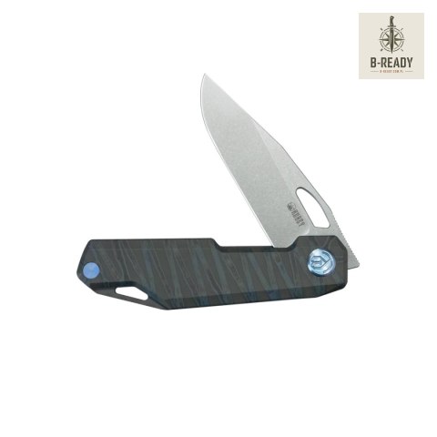 Nóż składany Kubey Verijero Flamed Titanium, Stonewashed 14C28N by George Ovchinnikov (KB340F) Kubey Knife