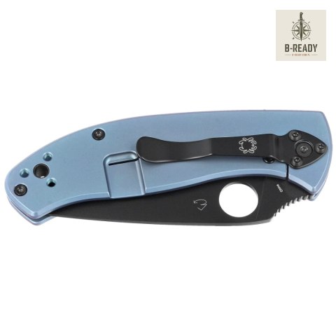 Nóż składany Spyderco Tenacious R.I.L. Blue Titanium, Black 8Cr13MoV by Eric Glesser (C122TIBLBKP) Spyderco Inc.