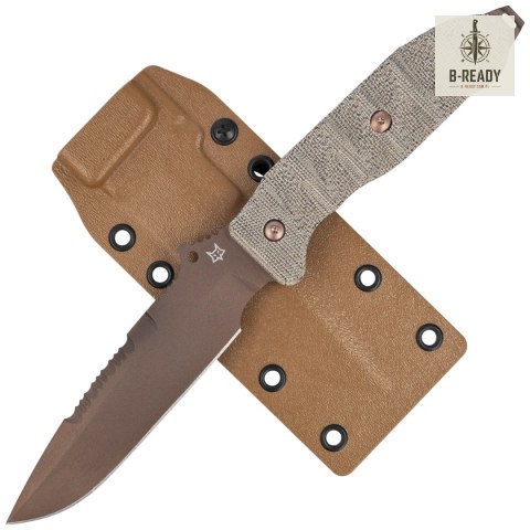 Nóż Fox Audax OD Green Canvas Micarta, Bronze PVD Becut by Trinova Solutions (FX-615) FOX