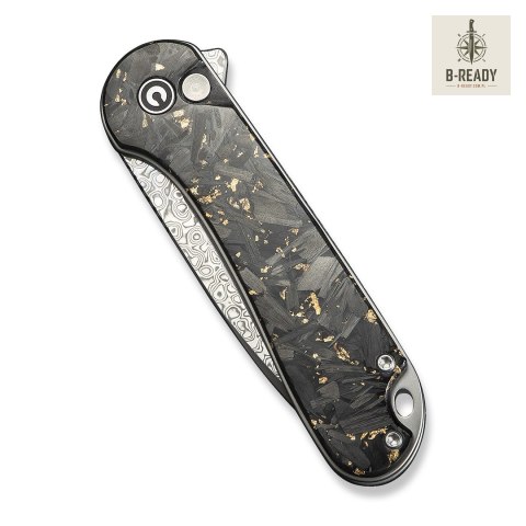 Nóż Składany CIVIVI Button Lock Elementum II Damast CF