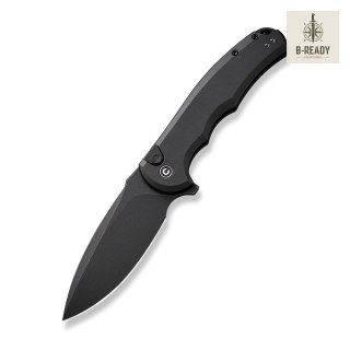 Nóż Składany CIVIVI Button Lock Praxis Aluminum All Black