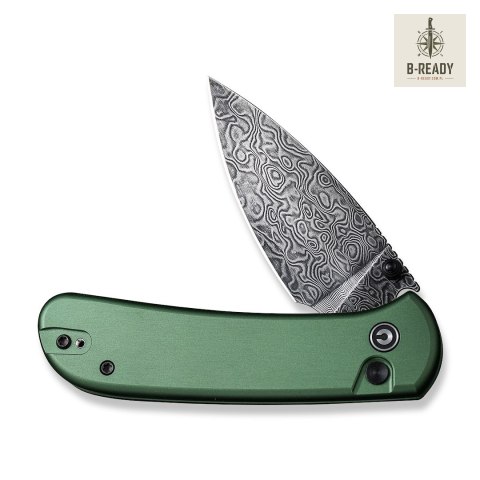 Nóż Składany CIVIVI Qubit Damast Aluminum Green C22030E-DS1