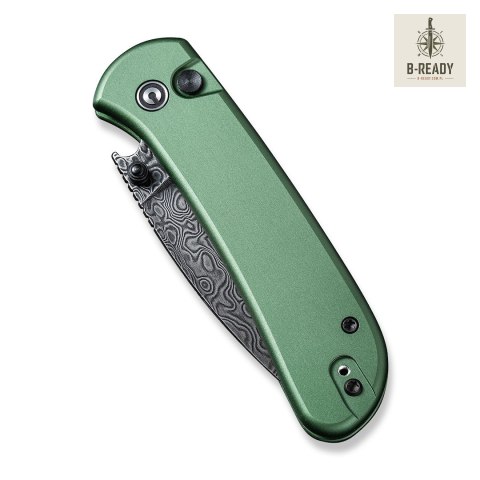 Nóż Składany CIVIVI Qubit Damast Aluminum Green C22030E-DS1