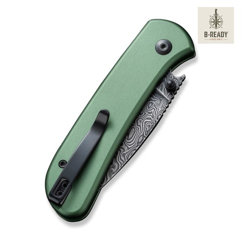 Nóż Składany CIVIVI Qubit Damast Aluminum Green C22030E-DS1