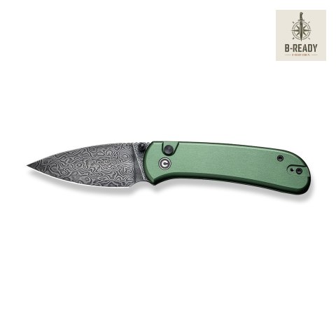 Nóż Składany CIVIVI Qubit Damast Aluminum Green C22030E-DS1