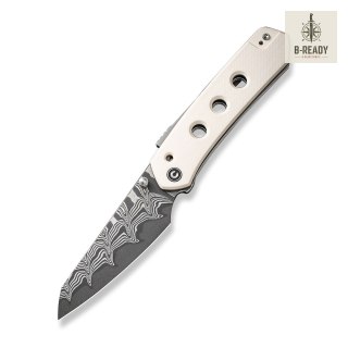 Nóż Składany CIVIVI Vision FG Damast Ivory G10 C22036-DS1 Stal Damasceńska