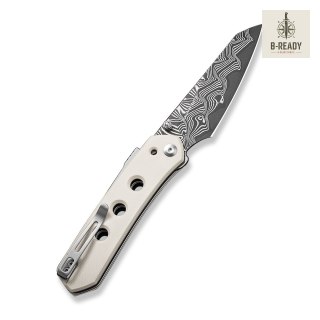 Nóż Składany CIVIVI Vision FG Damast Ivory G10 C22036-DS1 Stal Damasceńska