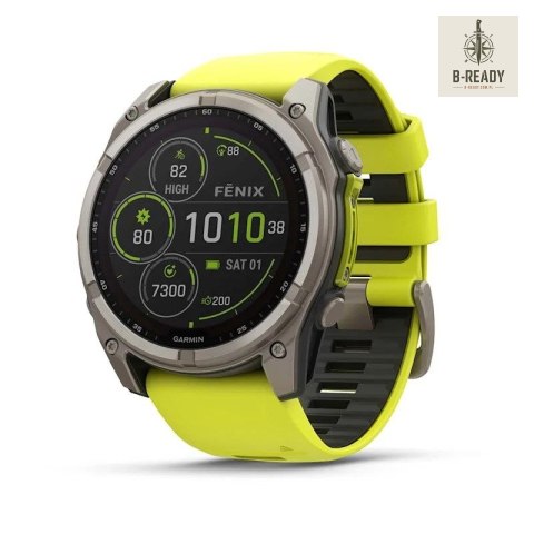 Zegarek Garmin Fenix 8 Solar Sapphire Titanium Amp Yellow/Graphite