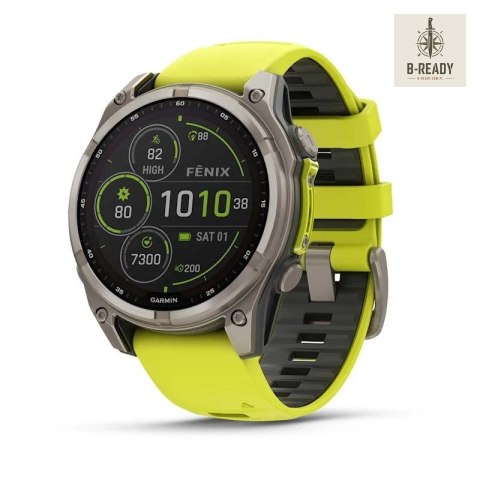 Zegarek Garmin Fenix 8 Solar Sapphire Żółty