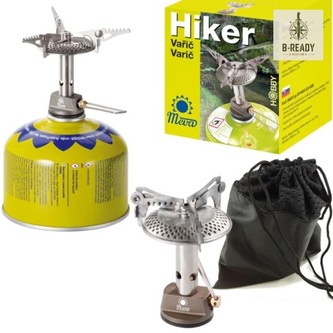 Najlżejsza kuchenka turystyczna na kartusze gazowe (zawór lub gwint) HIKER 70gram 2.4kW