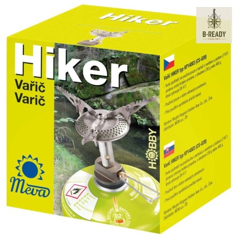 Najlżejsza kuchenka turystyczna na kartusze gazowe (zawór lub gwint) HIKER 70gram 2.4kW