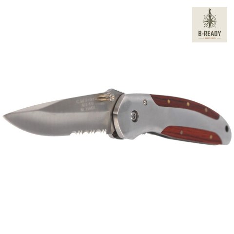 Nóż składany Herbertz CJH Pakka Wood/Steel, Satin 420 (44199)