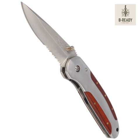 Nóż składany Herbertz CJH Pakka Wood/Steel, Satin 420 (44199)