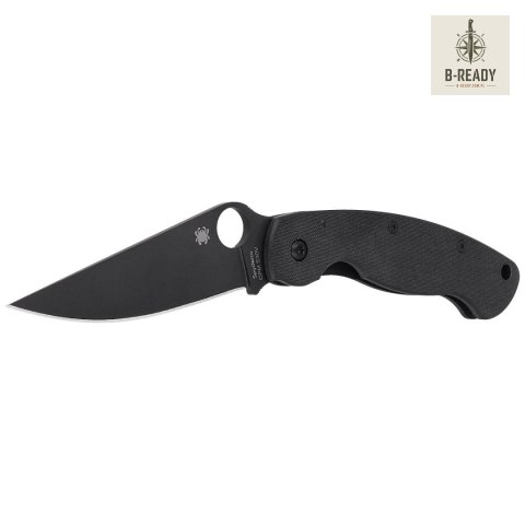 Nóż składany Spyderco Military Black G10, Black DLC CPM S30V by Sal Glesser (C36GPBK)