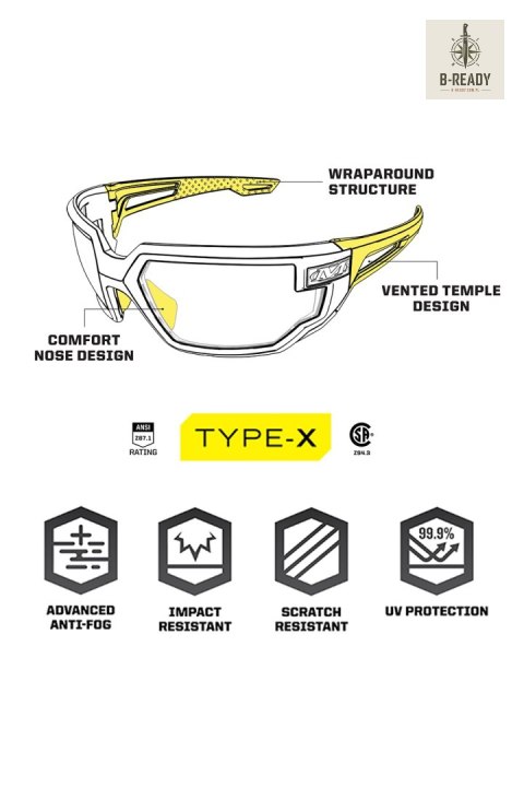 Okulary Ochronne Mechanix Vision TypeX Clear