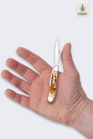 Nóż Składany Case Peanut SS Amber Bone