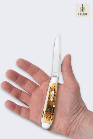 Nóż Składany Case Trapper SS Amber Bone