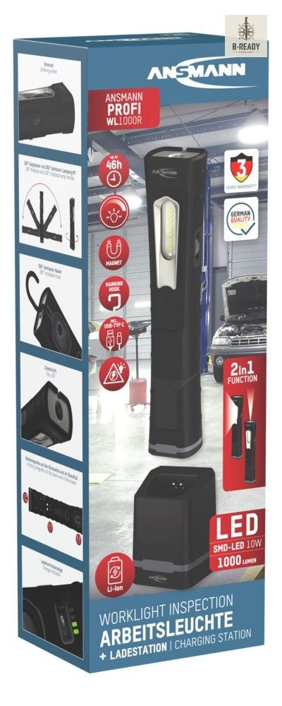 Lampa warsztatowa Ansmann WL1000R1000lm aku