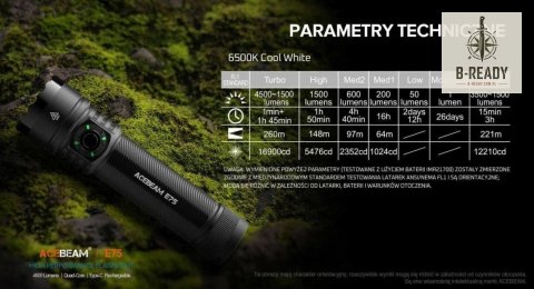 Latarka AceBeam E75 6500K MAO